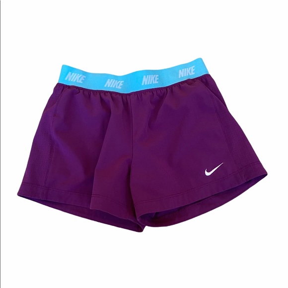 Nike Other - Girls Nike Athletic Running Shorts Size M Medium - Short Lined - Purple and Blue